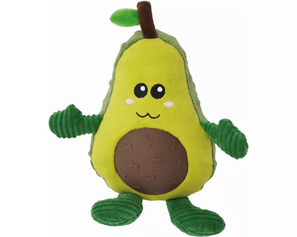 Nobby Hunde-Spielzeug Plüschgemüse Avocado, 25 cm, Grün