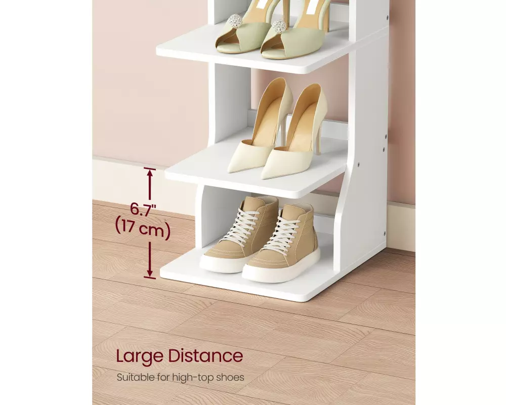 VASAGLE Schuhschrank 30 x 147 cm, Weiss