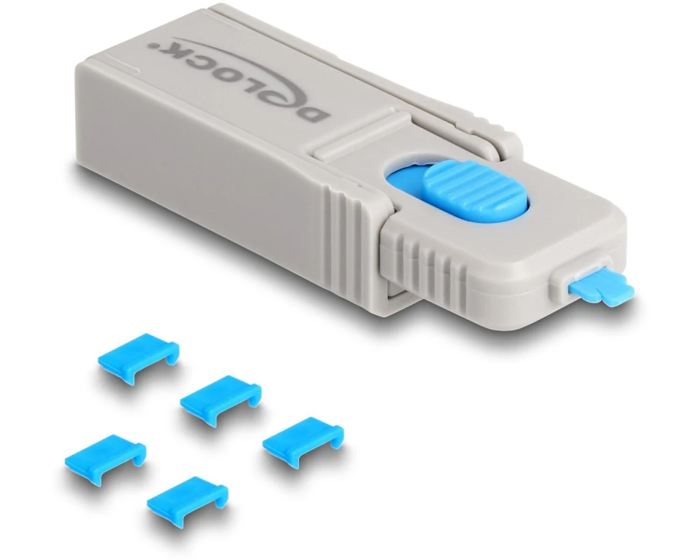 Delock Micro USB Port Blocker Set 5 Stück mit Verschlusswerkzeug