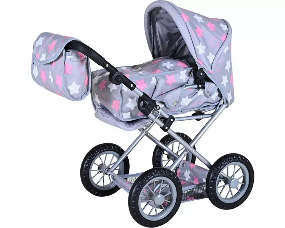 Knorrtoys Puppenbuggy Ruby Star Grey Pink