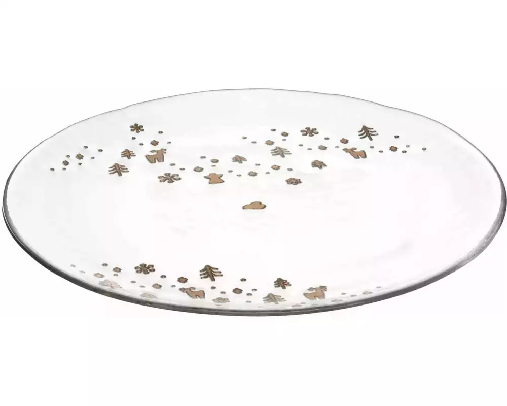 Leonardo Teller Magico Magic Time Ø 27 cm , 1 Stück, Transparent/Gold