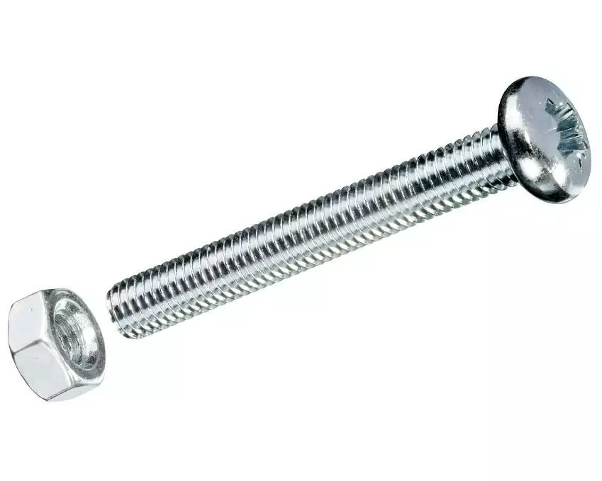 FTM Metrische Schrauben M 5 x 40 mm, mit Muttern, Stahl, 4 Stück