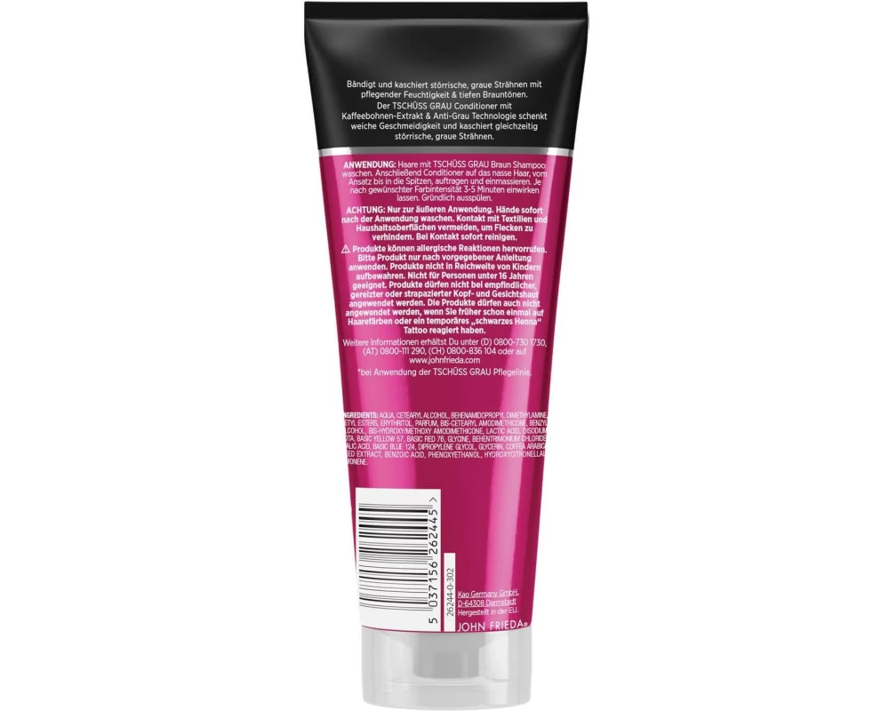John Frieda Haarspülung Tschüss Grau Braun 250 ml