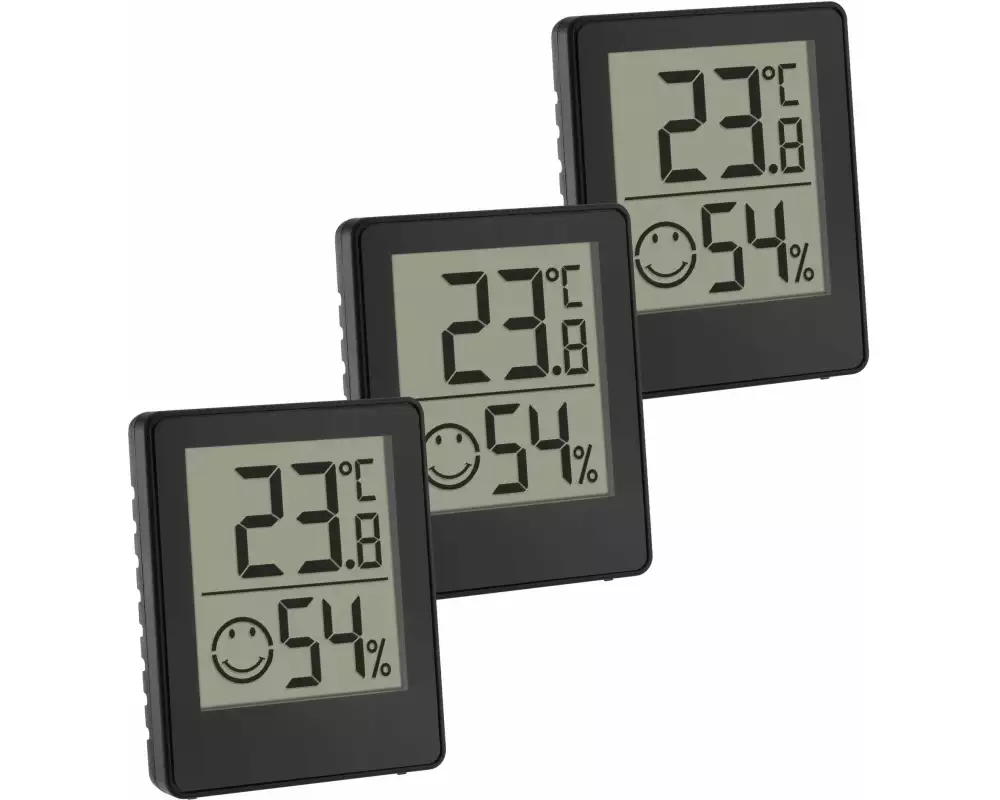 TFA Dostmann Thermo-/Hygrometer Digital 3er-Set