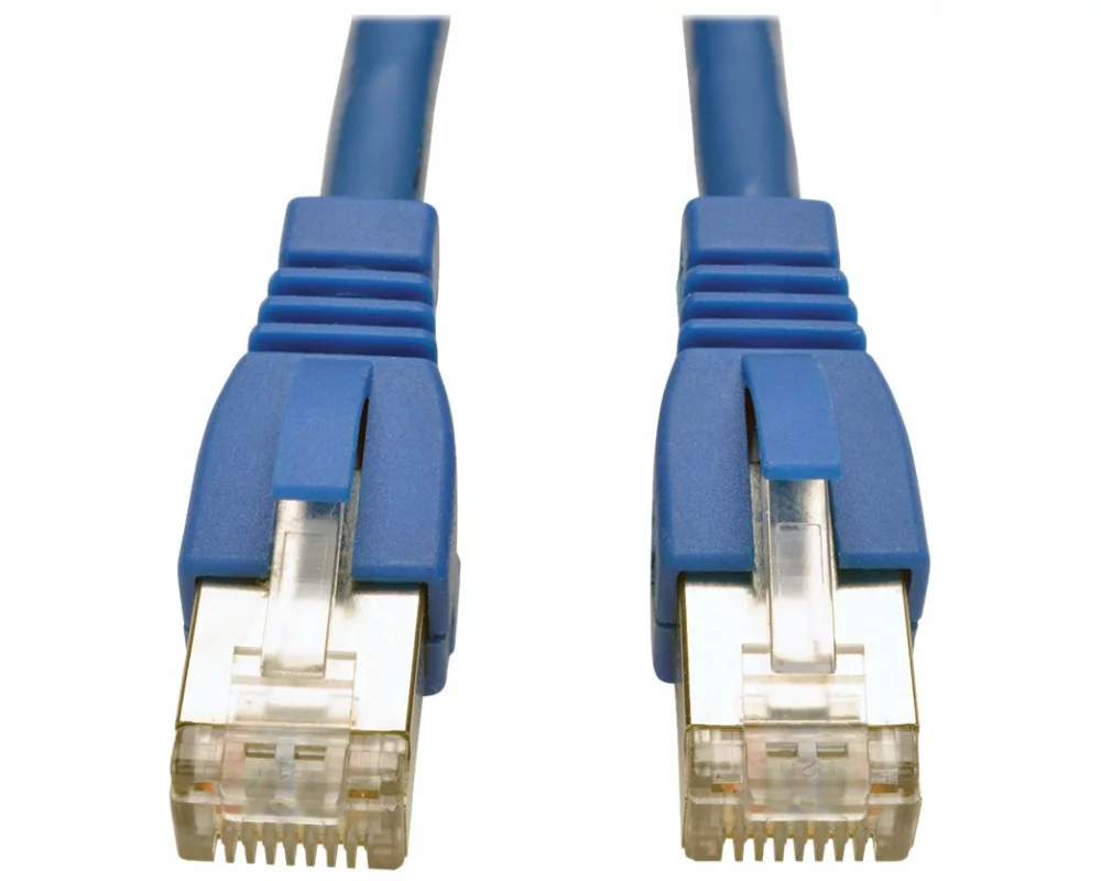 EATON TRIPPLITE Cat6a 10G Certified Snagless Shielded STP Ethernet Cable RJ45 M/M PoE Blue 3 ft. 0.91m