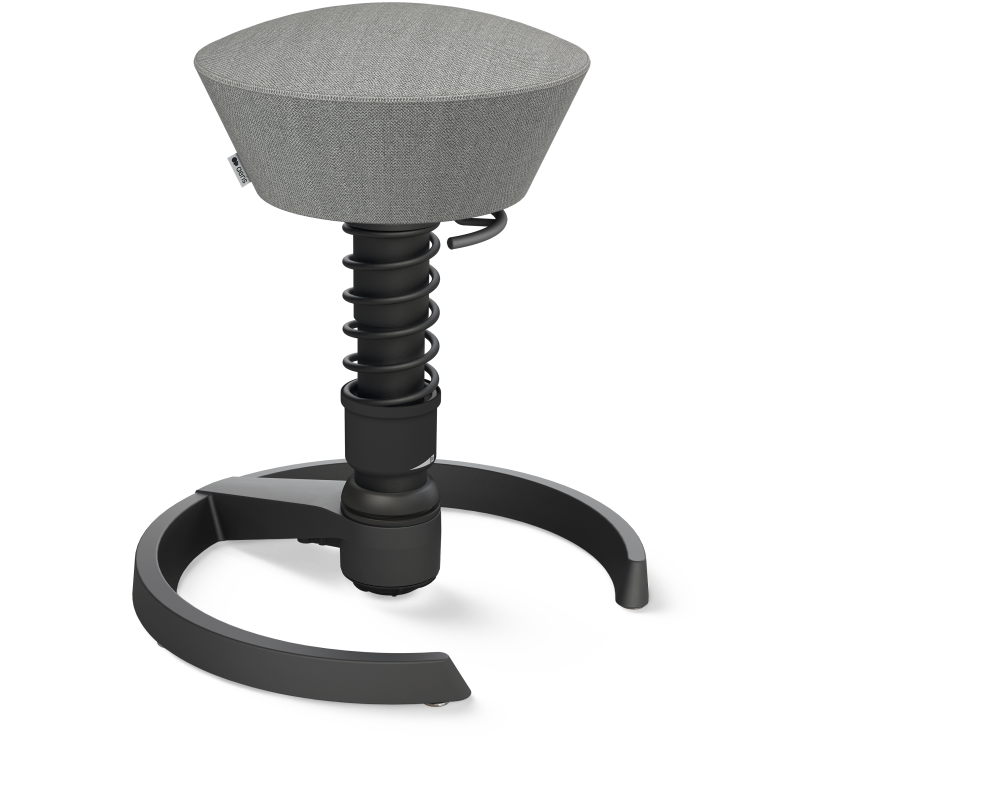 AERIS Sitzhocker Swopper 101STBKBKCP2 schwarz/grau, mit Gleiter