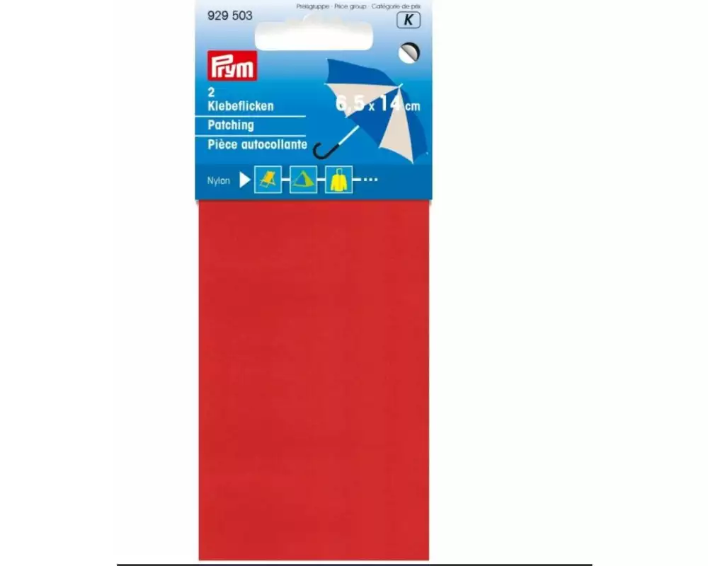 Prym Flickstoff 6.5 x 14 cm Nylon, Rot