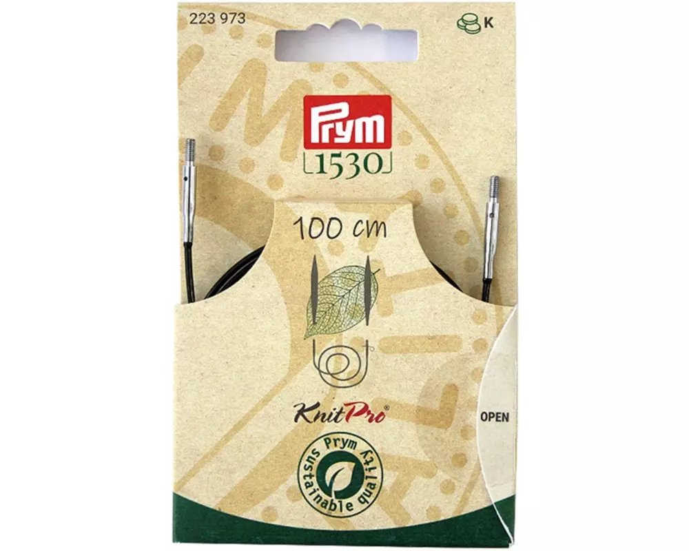 Prym 1530 Seil und Zubehör für Rundstricknadeln, 100 cm