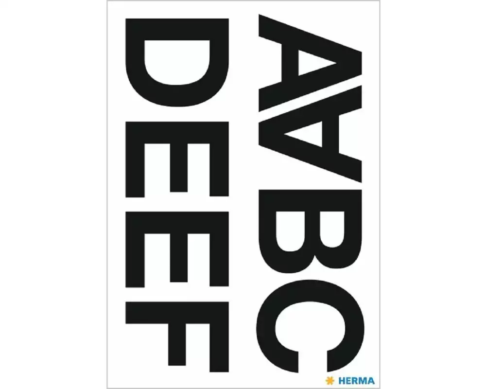 Herma Stickers Zahlensticker Buchstaben 33, 2 Blatt