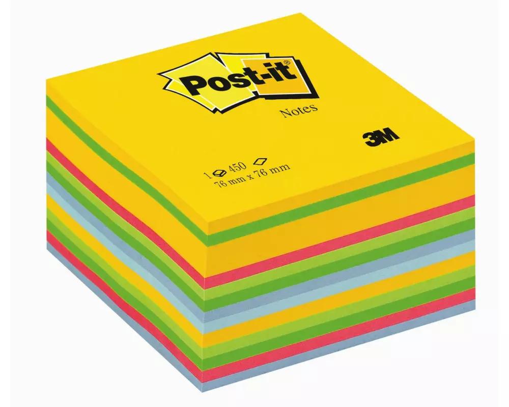 Post-it Notizzettel Post-it 7,6 x 7,6 cm Würfel Farbig