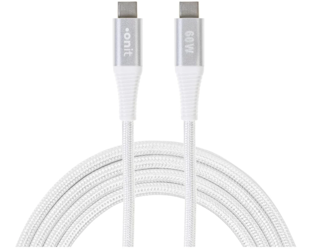 onit USB 3.0-Kabel USB-C - USB-C 0.3 m, Weiss