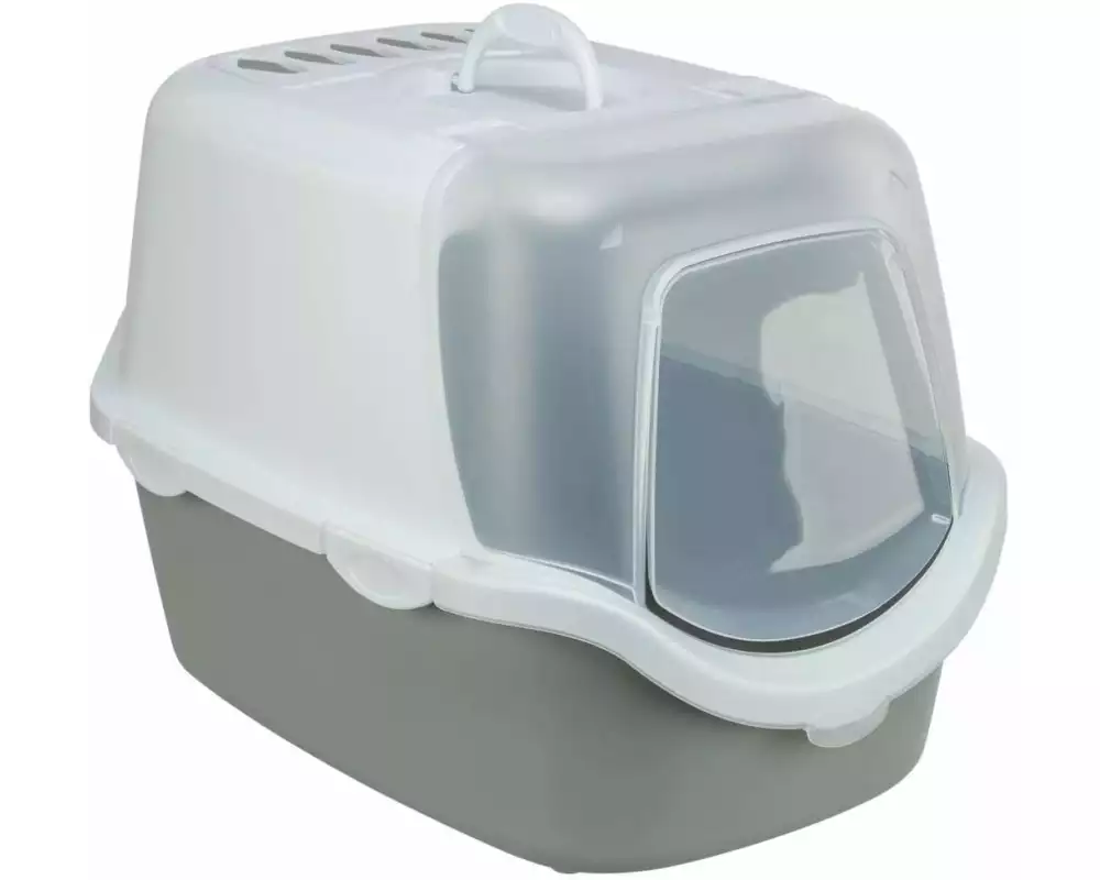 Trixie Katzentoilette Vico Open Top, Grau/Weiss
