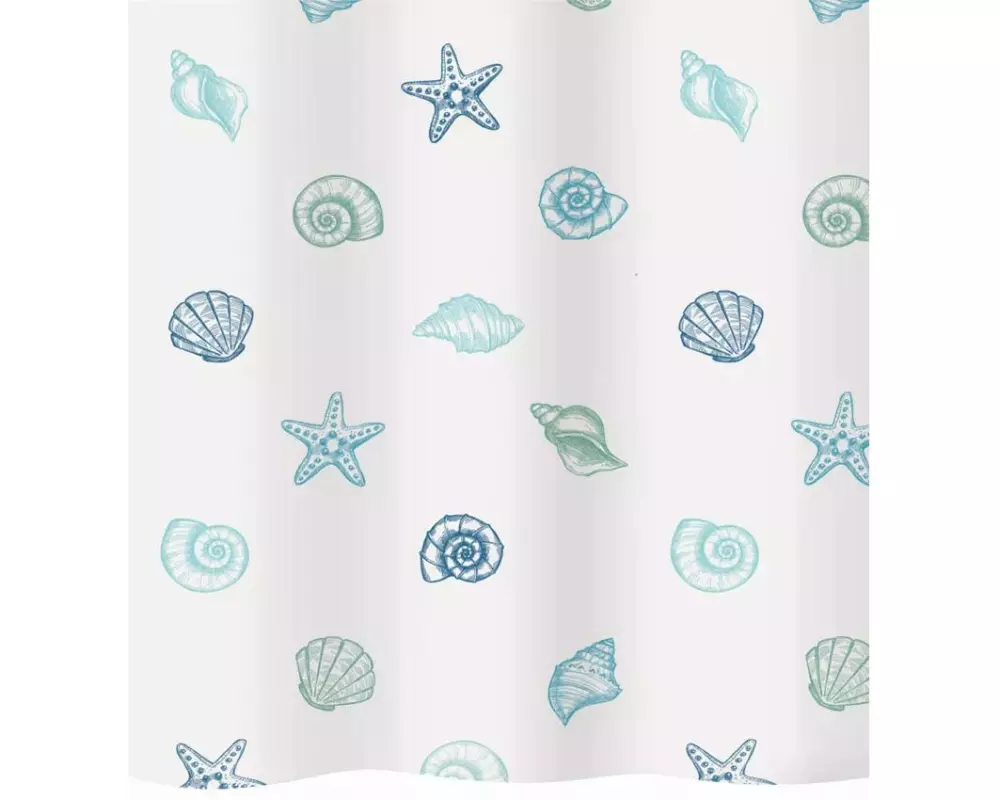 diaqua Duschvorhang Mare 240 x 180 cm, Blau/Weiss