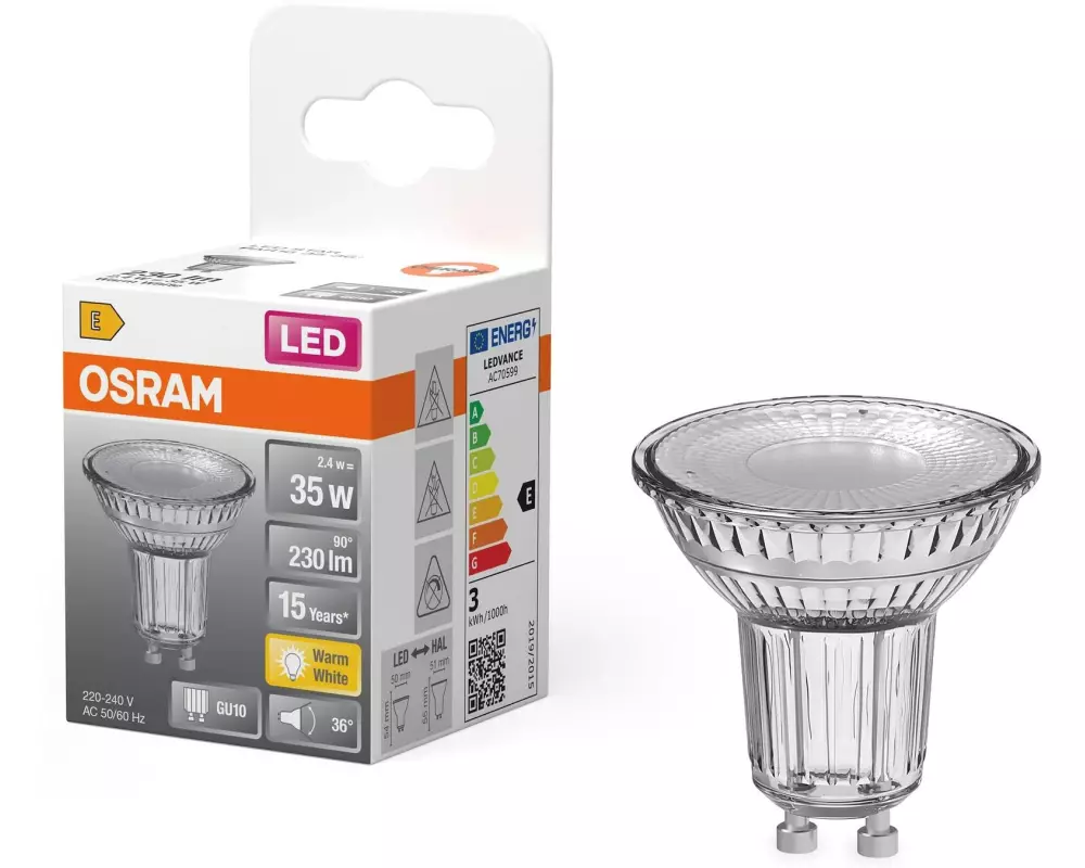 OSRAM Lampe LED STAR PAR16 35 2.6W Warmweiss (WW)