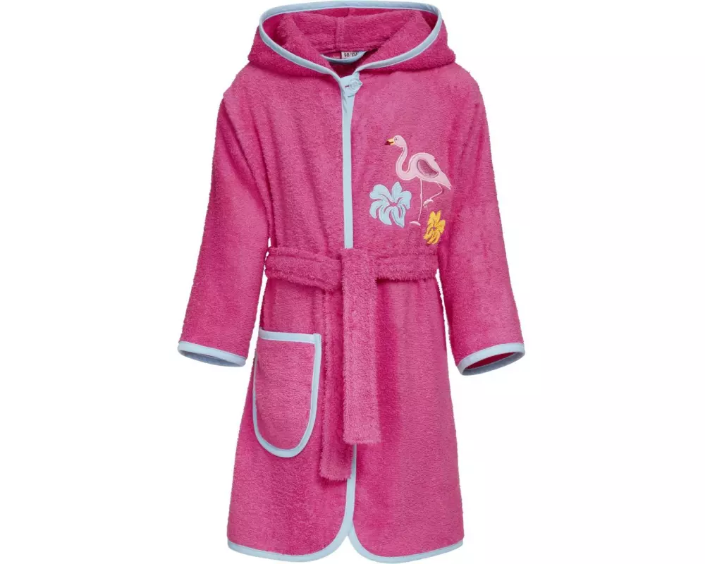 Playshoes Frottee-Bademantel Flamingo Pink Gr. 122/128