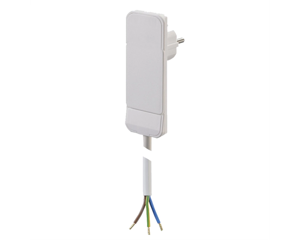 BACHMANN Flat Plug CEE7/7 weiss, 1,5m 10cm AEH