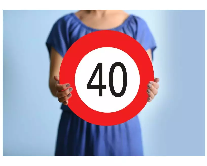 Trendcompany Verkehrsschild zum 40. Geburtstag 45 cm