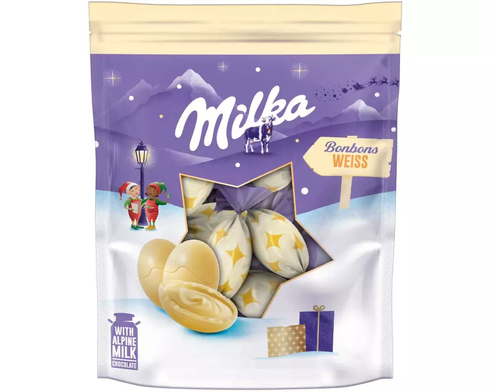 Milka Schokolade Xmas Bonbon White 90 g