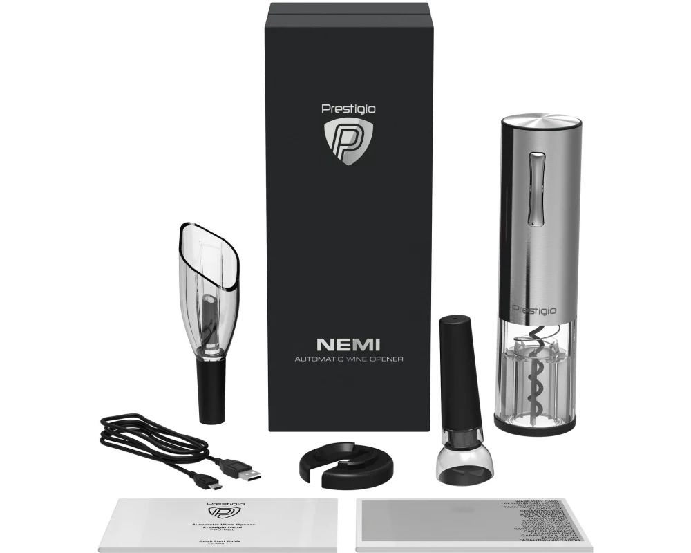 Prestigio Flaschenöffner Nemi Silber