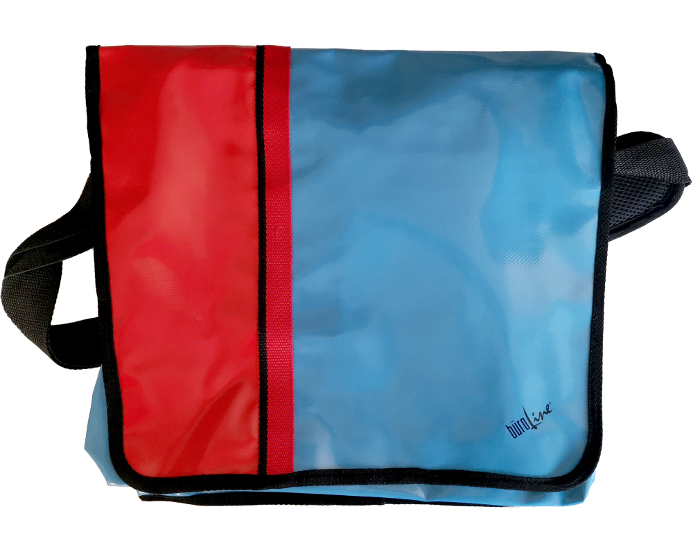 BÜROLINE Umhängetasche 38x35x10cm 900680 blau/rot