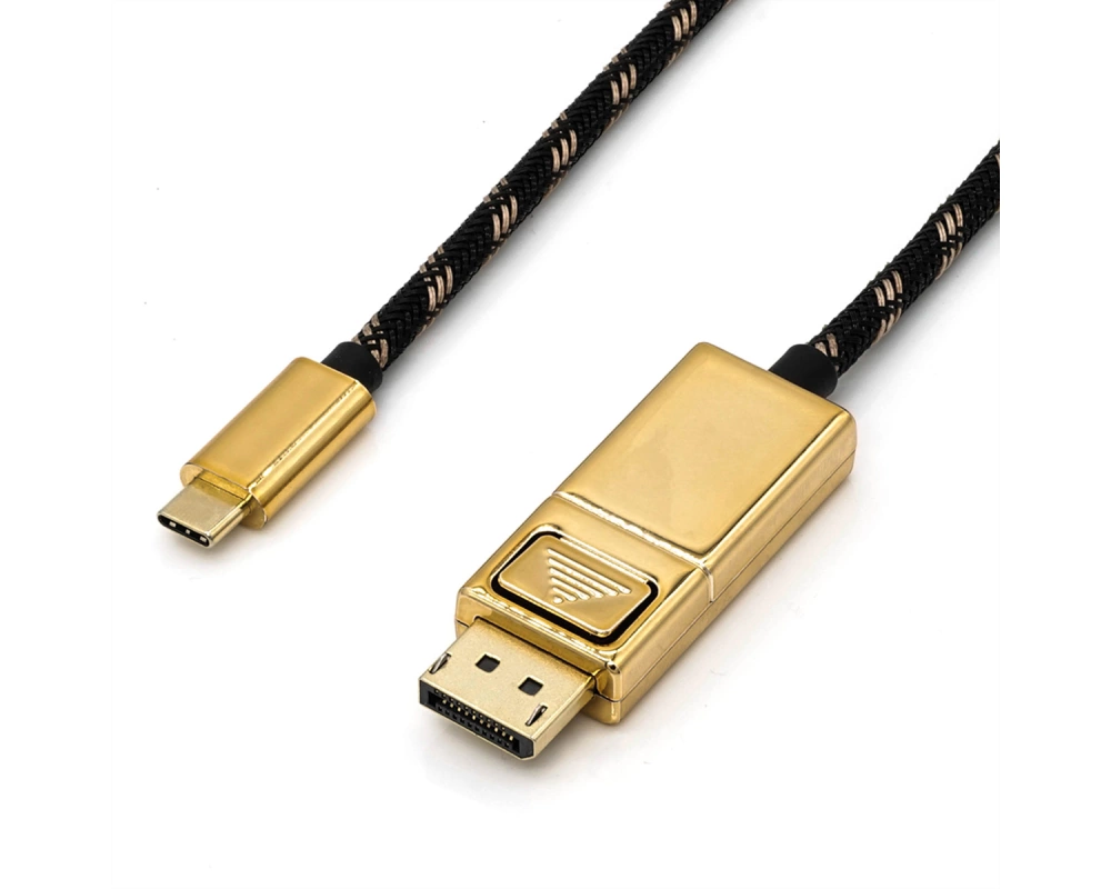 ROLINE GOLD USB Typ C - DisplayPort Adapterkabel, v1.2, ST/ST, 2 m
