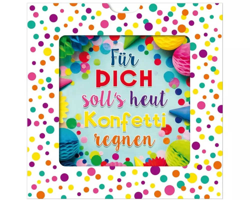 Susy Card Geburtstagskarte Konfetti 15 x 15 cm