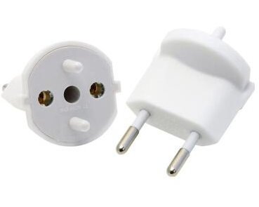 S-ELECTRO Fix-Adapter SchuKo-CH 4.135797 weiss, 2-polig