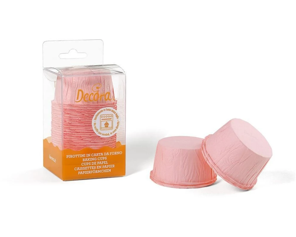 Decora Muffin Backform Ruffled, Rosa, 25 Stück