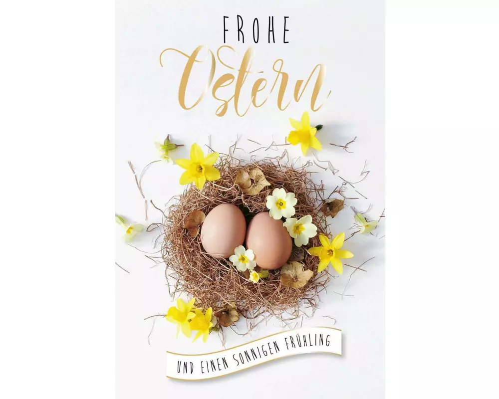 ABC Grusskarte B6 Frohe Ostern und einen..