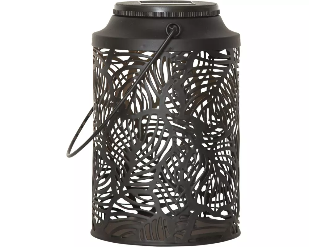 Star Trading Laterne Solar Leafy, Schwarz