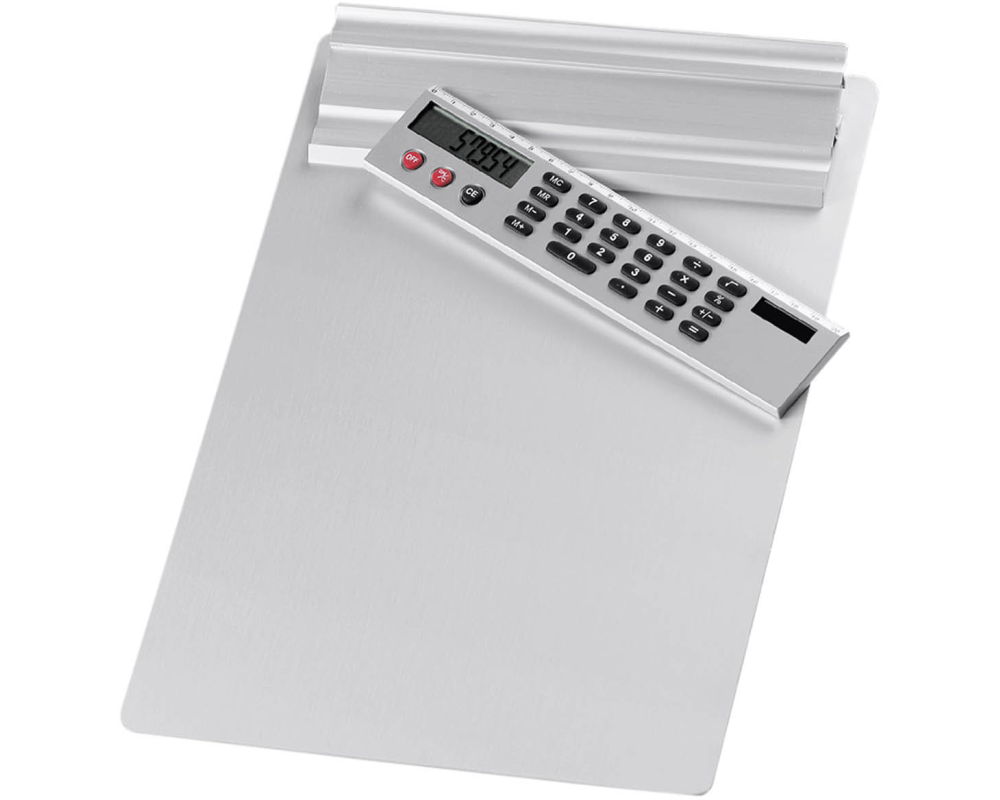 WEDO Klemmbrett aus Aluminium A4 57 954 silber