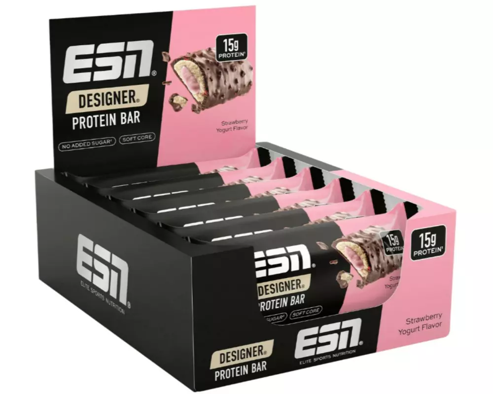 ESN Riegel Designer Bar Erdbeere, 12 x 45 g