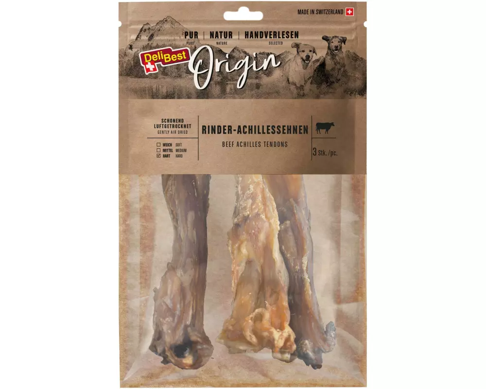 DeliBest Kausnack Origin Rinder-Achillessehnen 3 Stk.