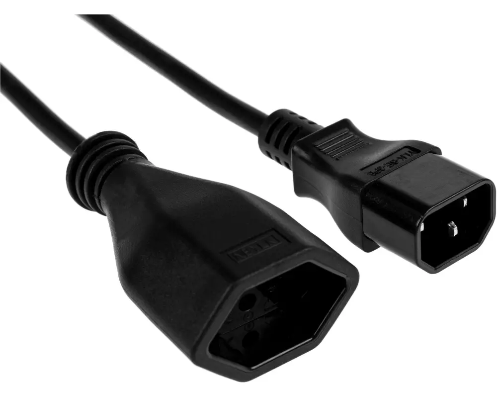 FURBER.power Verlängerungskabel C14-T13 0.3 m Schwarz