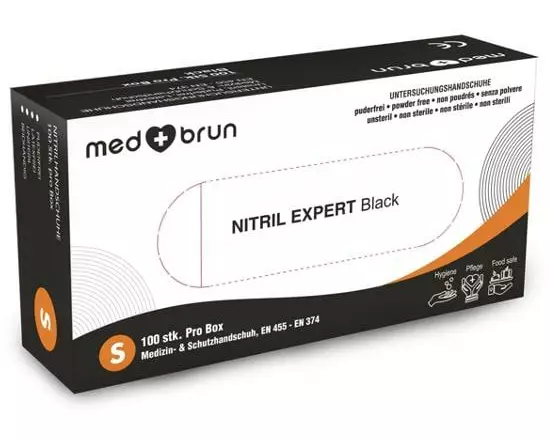 MedBrun Nitril Expert L, Schwarz, 100 Stk