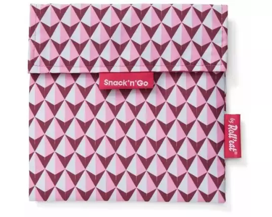 Roll'eat Lunchbeutel SnacknGo-Tiles 18 cm x 18 cm, Rosa