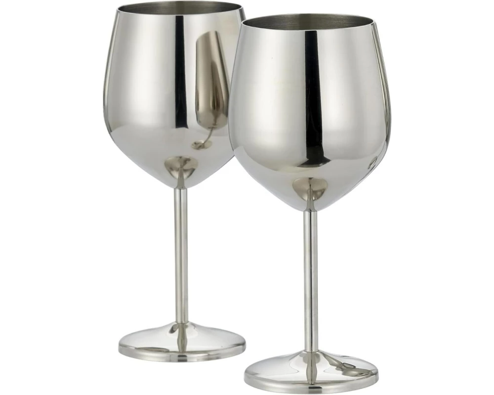 Oak & Steel Weingläser-Set 500 ml, 2 Stück, Silber