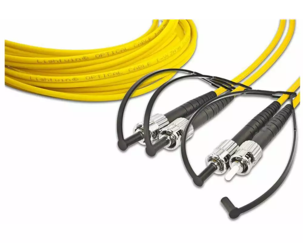 Lightwin LWL-Patchkabel Singlemode ST – ST, OS2, Duplex, 2 m