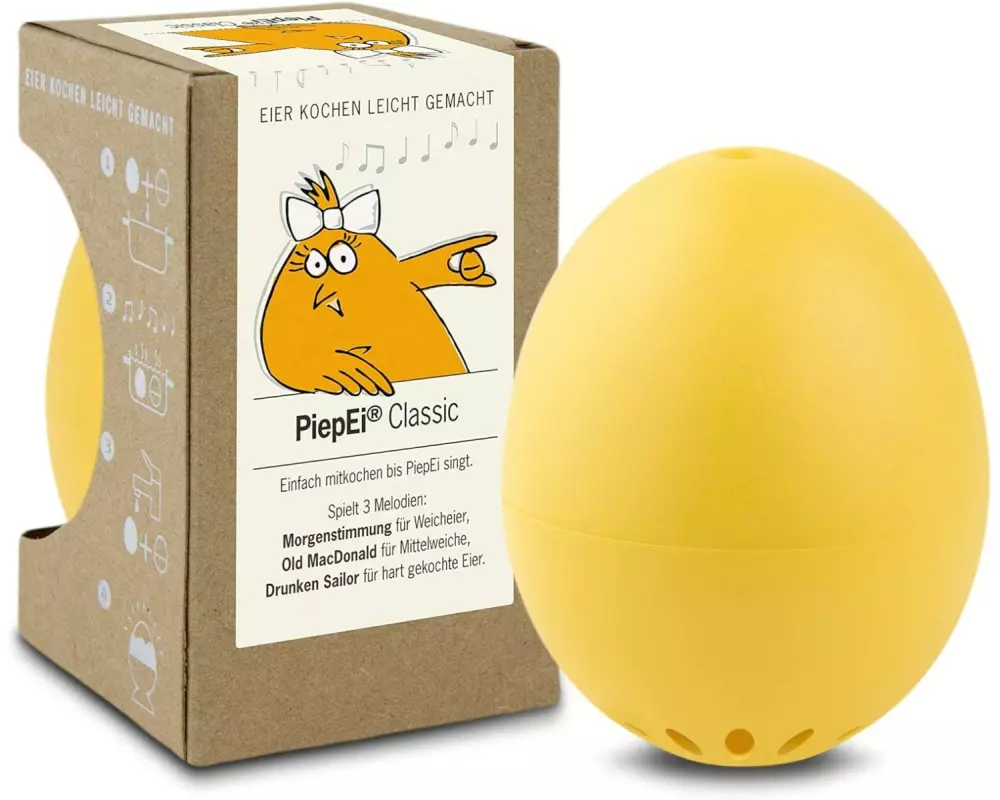 PiepEi Küchentimer Singende Eieruhr Classic, Gelb