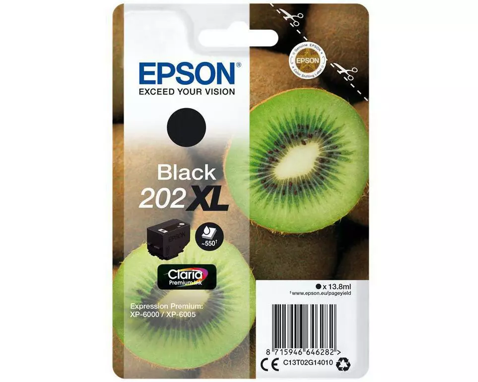 Epson Tinte 202 XL / C13T02G14010 Black