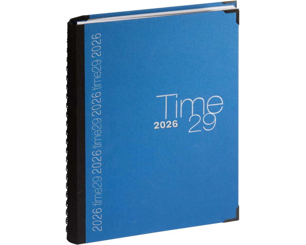 EXACOMPTA Tagesagenda Time 29W 2026 296122E 1T/1S blau Wire-O A4