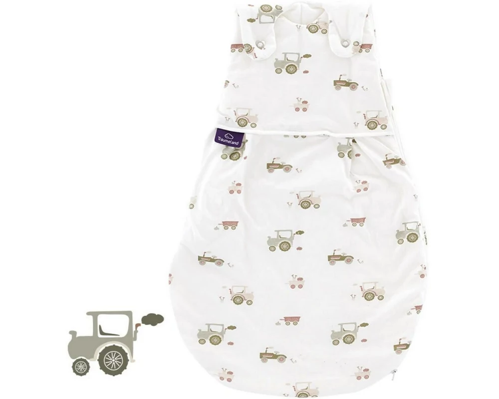 Träumeland Baby-Sommerschlafsack Lieb Little Farm Grün Gr. 50/56