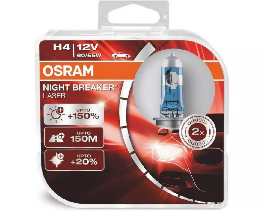 OSRAM Night Breaker Laser Duobox H4 12V 60/55W P43t PKW