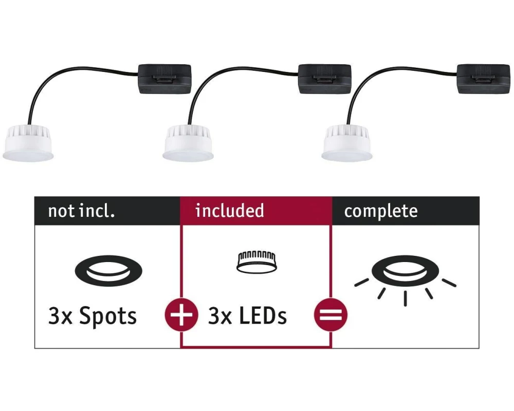 Paulmann Einbauleuchte LED Modul Choose Coin 3er-Set