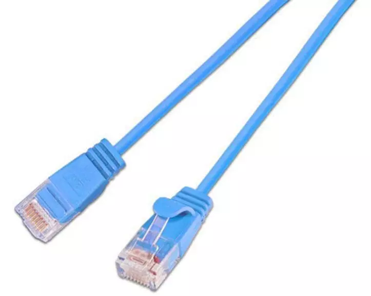 SLIM Slimpatchkabel RJ-45 - RJ-45, Cat 6, UTP, 5 m, Blau
