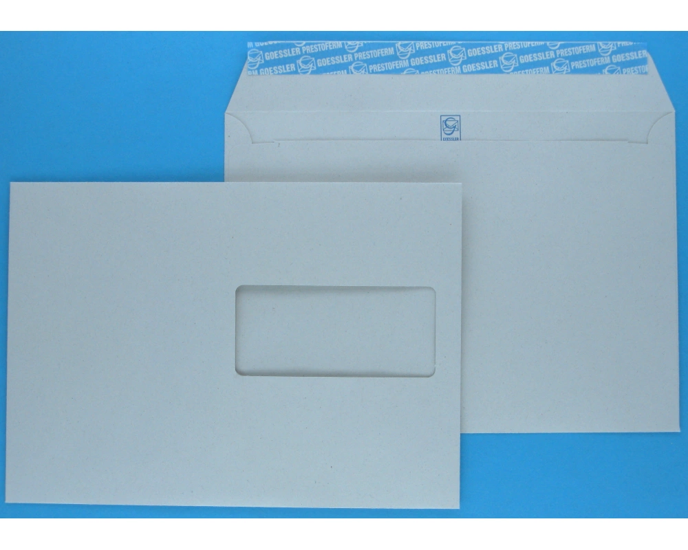 GOESSLER Couvert Renova m/Fenster C5 1364 100g, grau 500 Stück