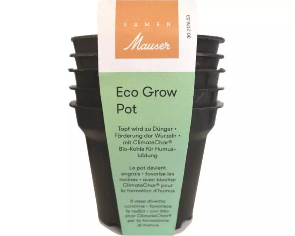 Samen Mauser Pflanzentopf EcoGrow Schwarz