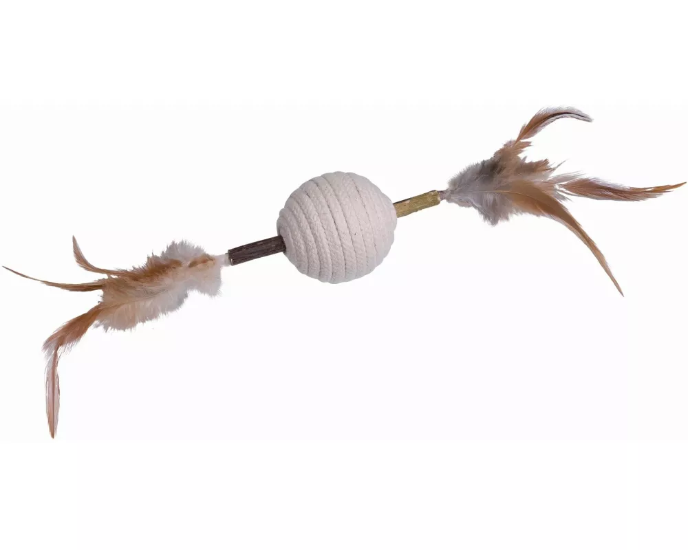 Nobby Katzen-Spielstab Matatabi Stick mit Rasselball, 28 cm