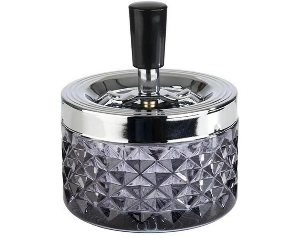 APS Drehaschenbecher Push Dunkelgrau