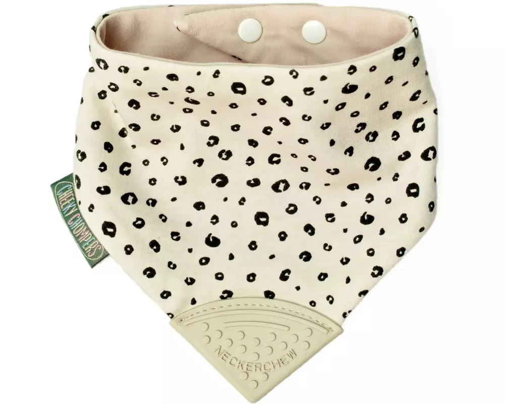 Cheeky Chompers Beisslätzchen Neckerchew Leopard Spot 45 x 18 cm